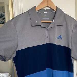 Adidas GOLF Men's Polo Shirt in Gray and Navy